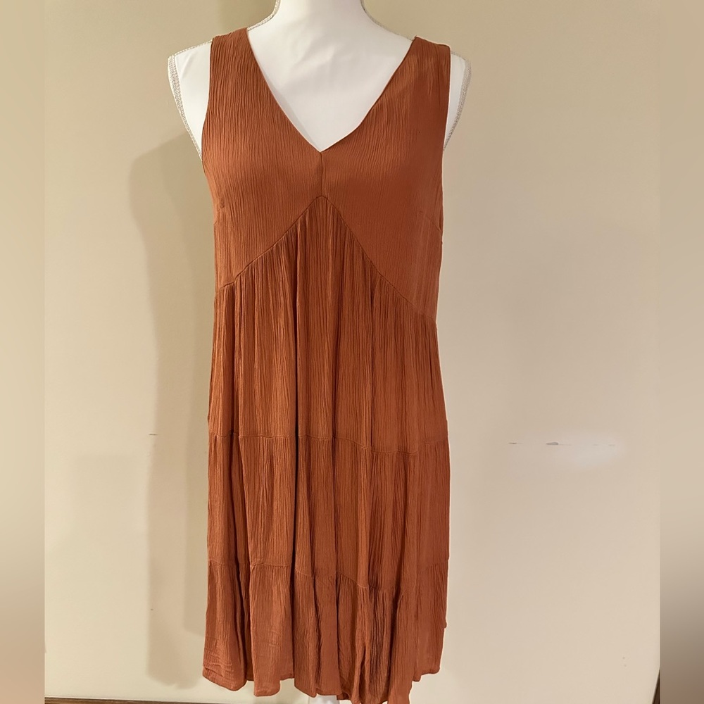 Japna Terracotta Sleeveless Dress